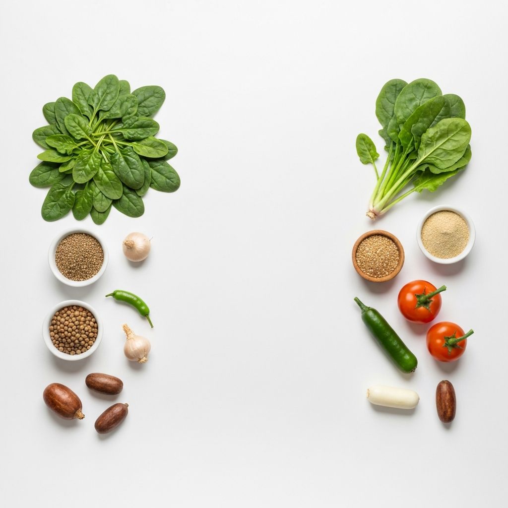 Organiczne źródła minerałów: szpinak, warzywa liściaste, ekologiczne warzywa